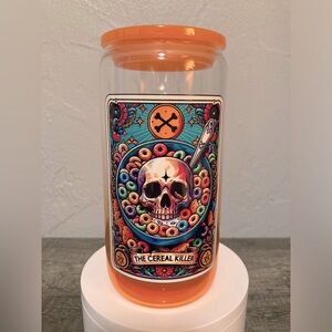 Hand Crafted Cereal Killer Glass Tumbler